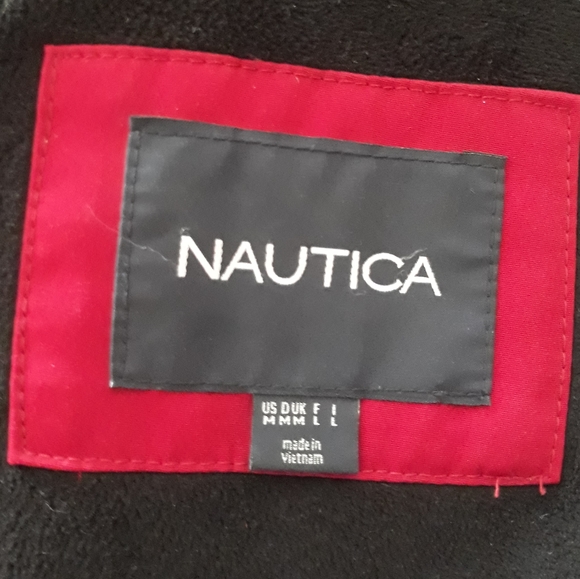 Nautica Women's Red Hooded Winter Jacket - Size Medium Fleece Lined Jacket - Picture 5 of 11
